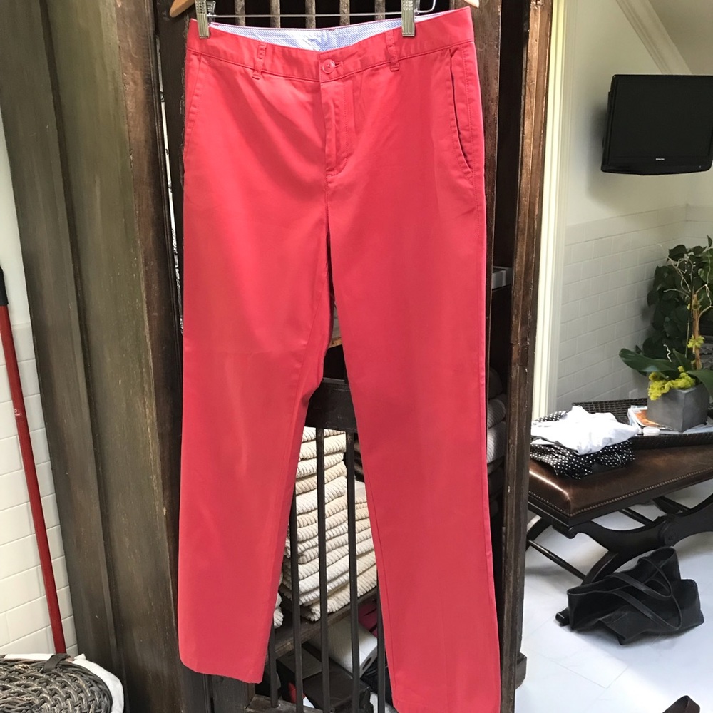 LL Bean essential summer chino favorite fit/Red
